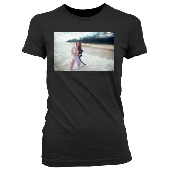 Barbara Palvin Women's Junior Cut Crewneck T-Shirt