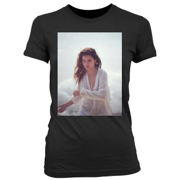 Barbara Palvin Women's Junior Cut Crewneck T-Shirt