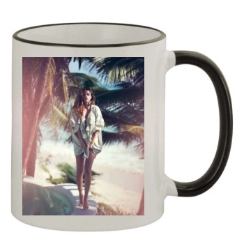 Barbara Palvin 11oz Colored Rim & Handle Mug