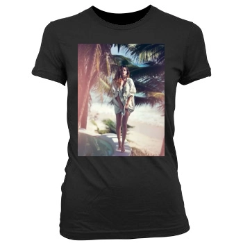 Barbara Palvin Women's Junior Cut Crewneck T-Shirt