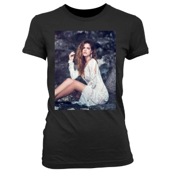 Barbara Palvin Women's Junior Cut Crewneck T-Shirt