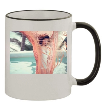 Barbara Palvin 11oz Colored Rim & Handle Mug