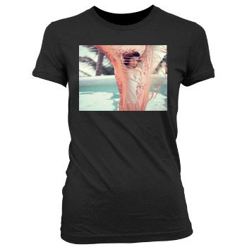 Barbara Palvin Women's Junior Cut Crewneck T-Shirt