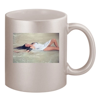 Barbara Palvin 11oz Metallic Silver Mug