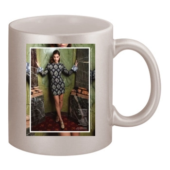 Barbara Palvin 11oz Metallic Silver Mug