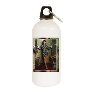 Barbara Palvin White Water Bottle With Carabiner