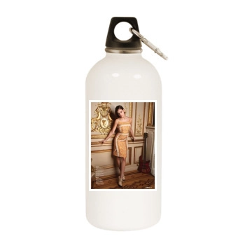 Barbara Palvin White Water Bottle With Carabiner