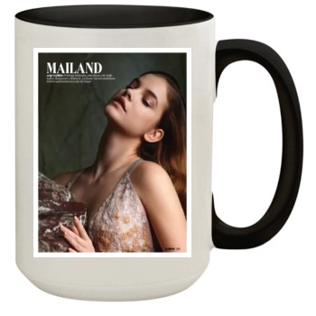 Barbara Palvin 15oz Colored Inner & Handle Mug