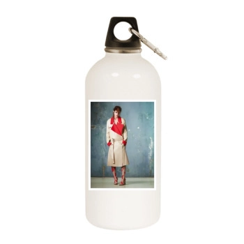 Barbara Palvin White Water Bottle With Carabiner