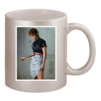 Barbara Palvin 11oz Metallic Silver Mug