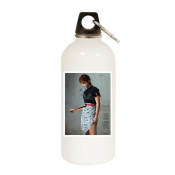 Barbara Palvin White Water Bottle With Carabiner