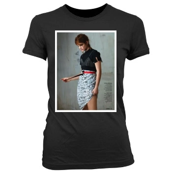 Barbara Palvin Women's Junior Cut Crewneck T-Shirt