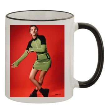 Barbara Palvin 11oz Colored Rim & Handle Mug