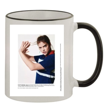 Barbara Palvin 11oz Colored Rim & Handle Mug