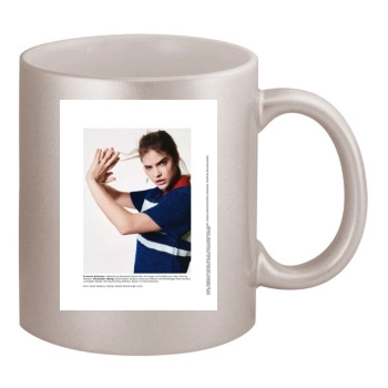 Barbara Palvin 11oz Metallic Silver Mug