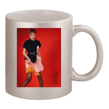 Barbara Palvin 11oz Metallic Silver Mug