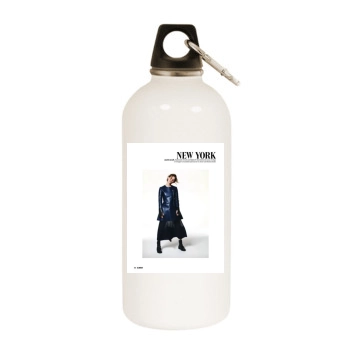 Barbara Palvin White Water Bottle With Carabiner