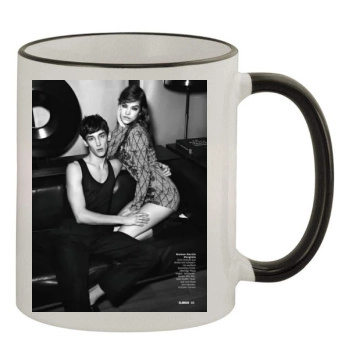 Barbara Palvin 11oz Colored Rim & Handle Mug