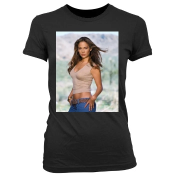 Jennifer Lopez Women's Junior Cut Crewneck T-Shirt