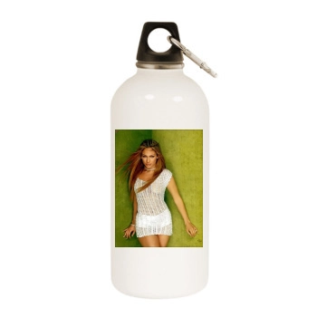 Jennifer Lopez White Water Bottle With Carabiner