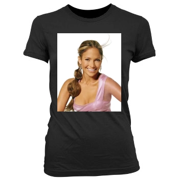 Jennifer Lopez Women's Junior Cut Crewneck T-Shirt