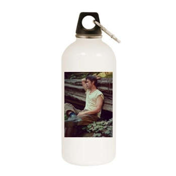 Brad Pitt White Water Bottle With Carabiner