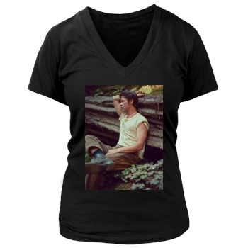 Brad Pitt Women's Deep V-Neck TShirt