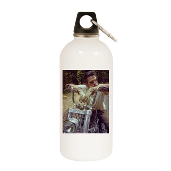 Brad Pitt White Water Bottle With Carabiner