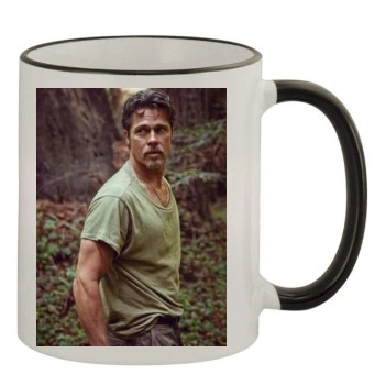 Brad Pitt 11oz Colored Rim & Handle Mug