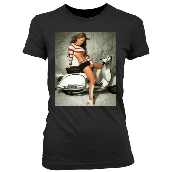 Jennifer Lopez Women's Junior Cut Crewneck T-Shirt