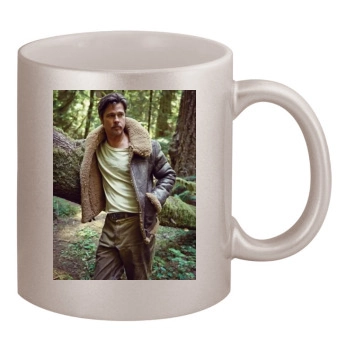 Brad Pitt 11oz Metallic Silver Mug