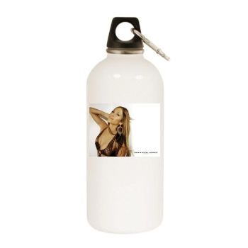 Jennifer Lopez White Water Bottle With Carabiner