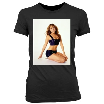 Jennifer Lopez Women's Junior Cut Crewneck T-Shirt