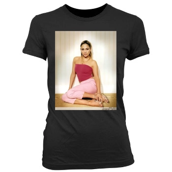 Jennifer Lopez Women's Junior Cut Crewneck T-Shirt