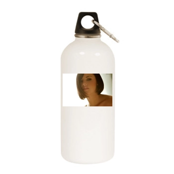 Brooke Burke White Water Bottle With Carabiner