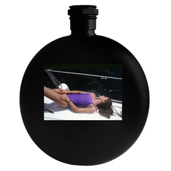 Brooke Shields Round Flask