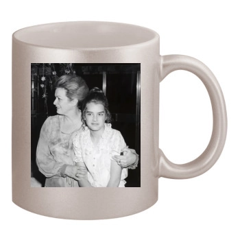 Brooke Shields 11oz Metallic Silver Mug