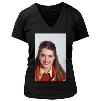 Brooke Shields Women's Deep V-Neck TShirt