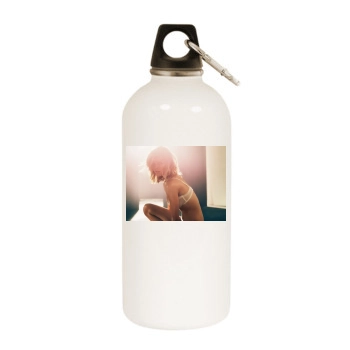 Brooklyn Decker White Water Bottle With Carabiner