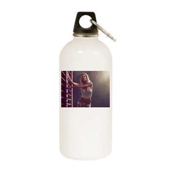 Brooklyn Decker White Water Bottle With Carabiner