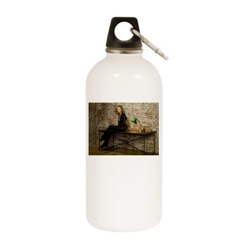 Calista Flockhart White Water Bottle With Carabiner