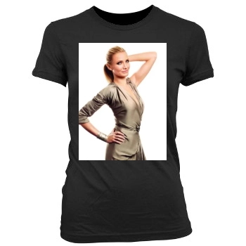 Cameron Diaz Women's Junior Cut Crewneck T-Shirt