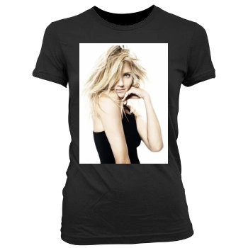 Cameron Diaz Women's Junior Cut Crewneck T-Shirt