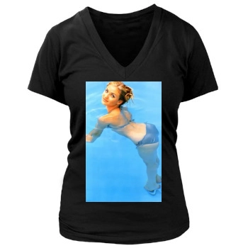 Cameron Diaz Women's Deep V-Neck TShirt