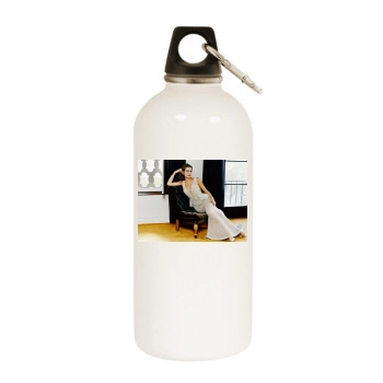 Camilla Belle White Water Bottle With Carabiner