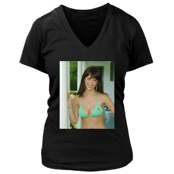 Jennifer Love Hewitt Women's Deep V-Neck TShirt