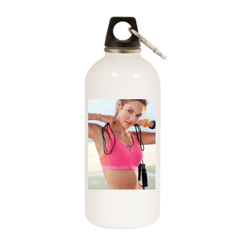 Candice Swanepoel White Water Bottle With Carabiner