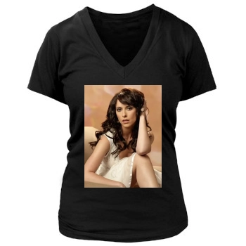 Jennifer Love Hewitt Women's Deep V-Neck TShirt