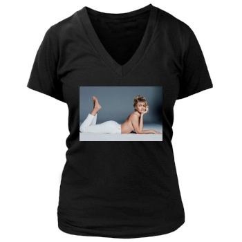 Candice Swanepoel Women's Deep V-Neck TShirt