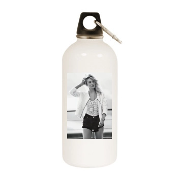 Candice Swanepoel White Water Bottle With Carabiner